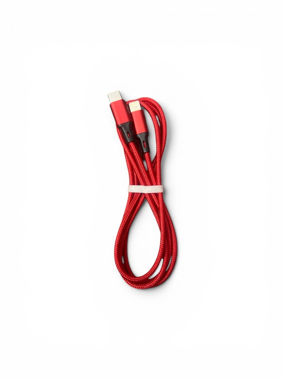 Braided Red USB-C to Lightning Charging Cable
